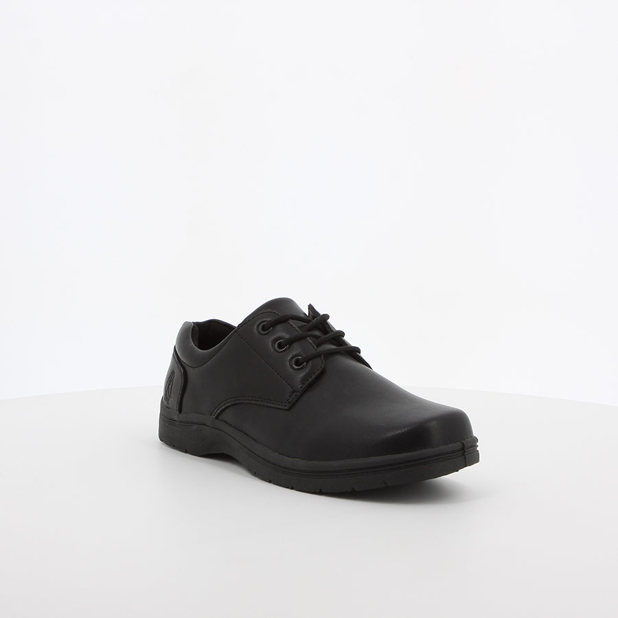 Hush Puppies Loxie Black Lace-Up School Shoe