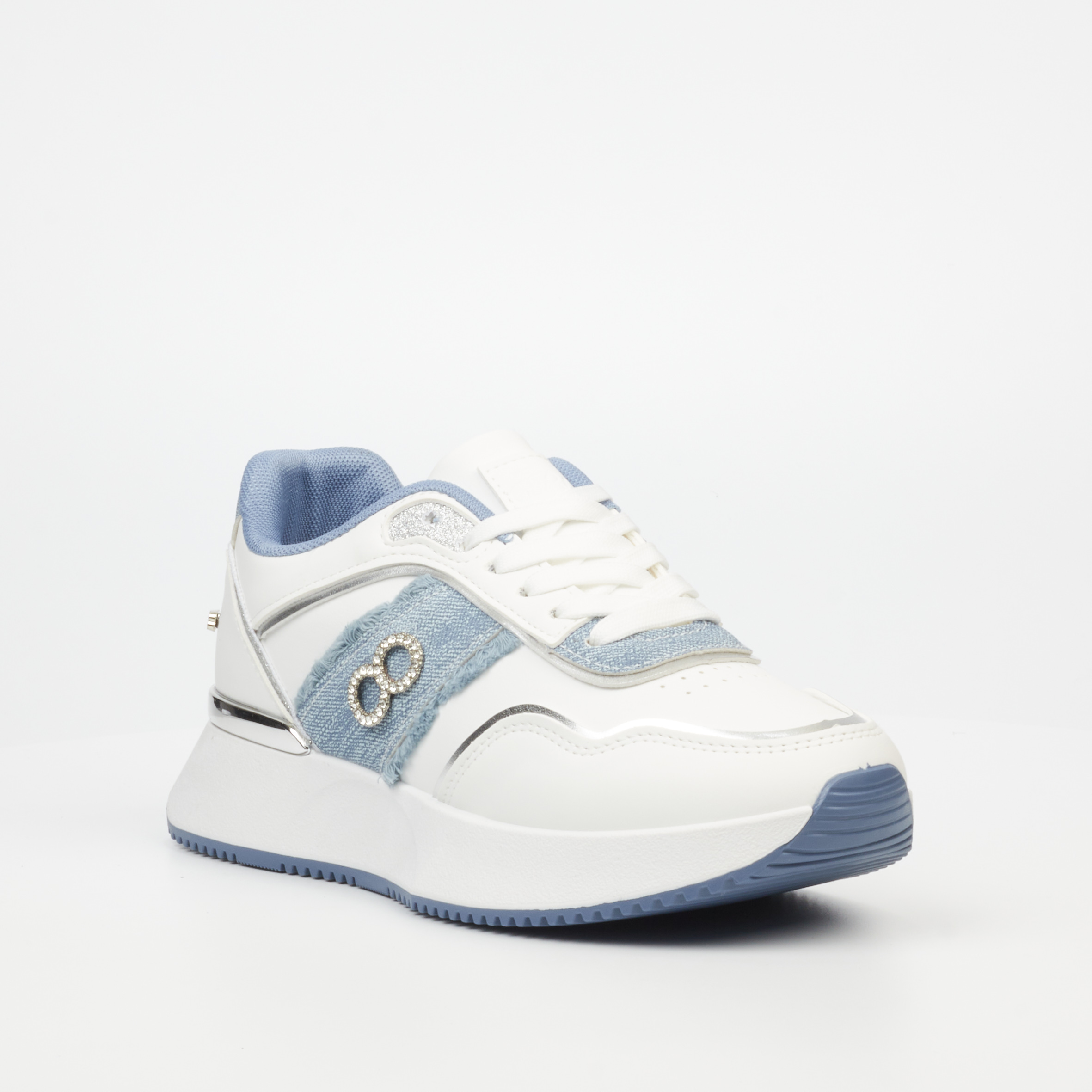 Miss Black Dorset 1 Blue Combo Platform Sneaker