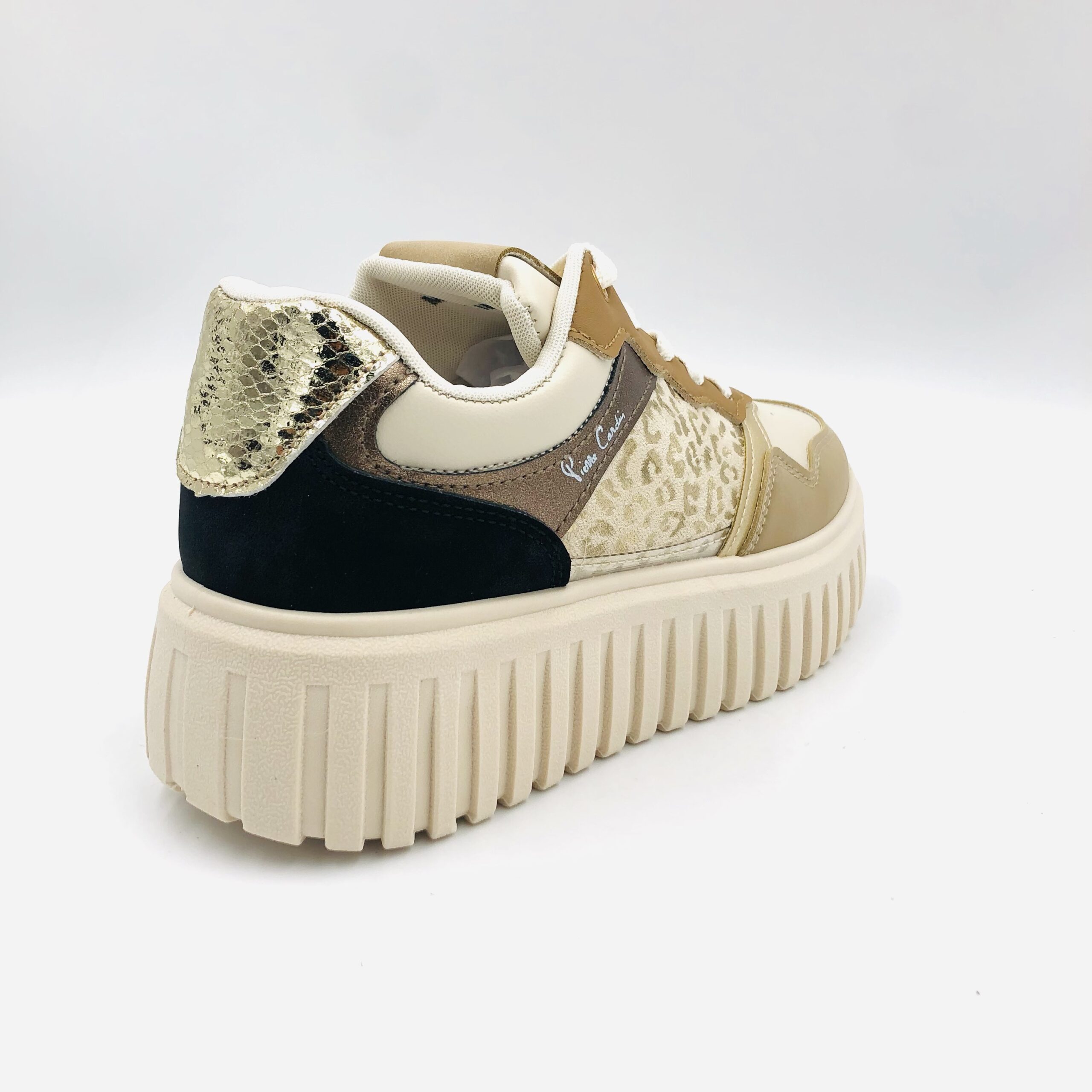 Pierre Cardin Bijou 3 Beige Ladies Lifter Laceup Sneaker - Image 3