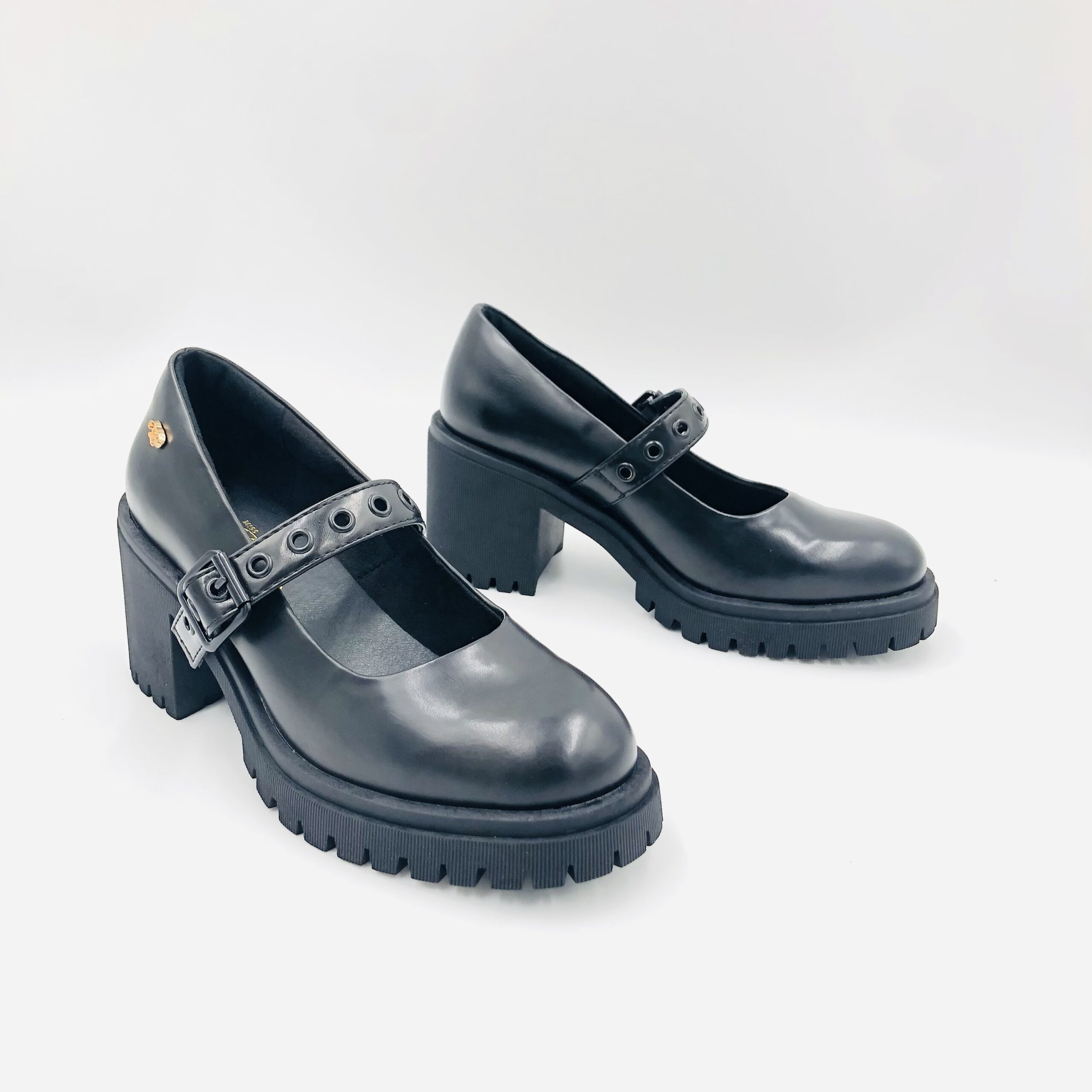Miss Black Atlas 4 Black Ladies Mary Jane Block Heel