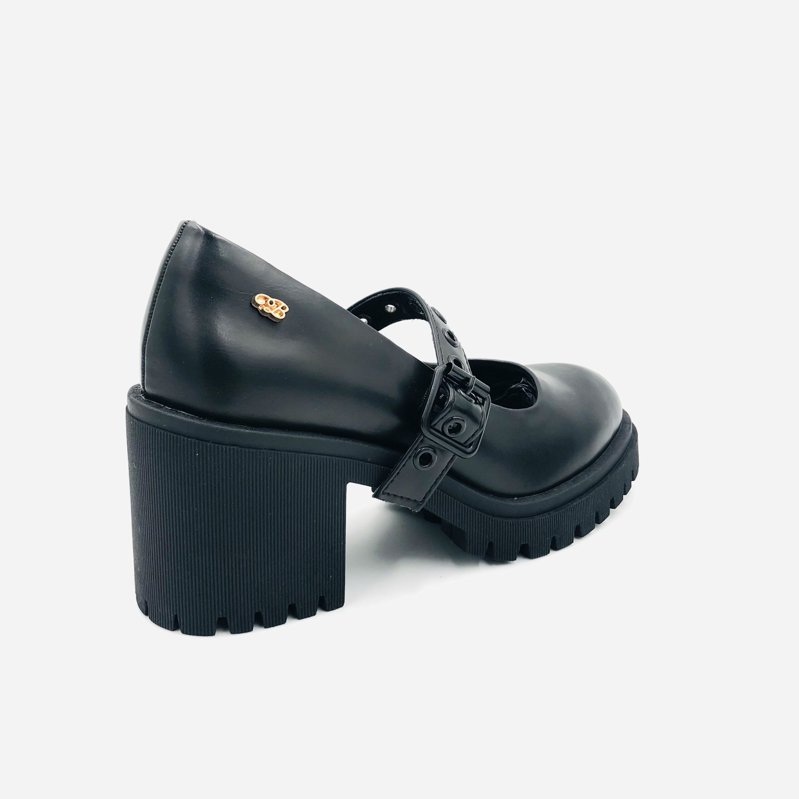Miss Black Atlas 4 Black Ladies Mary Jane Block Heel - Image 4