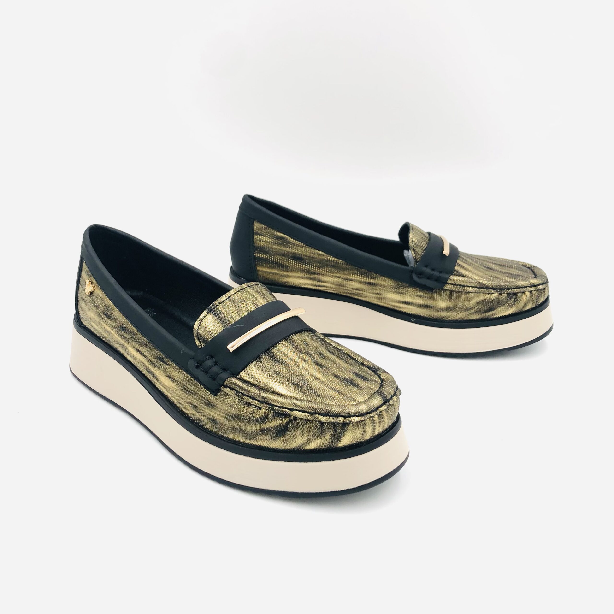 Butterfly Jaime 1 Black Ladies Wedge Loafer