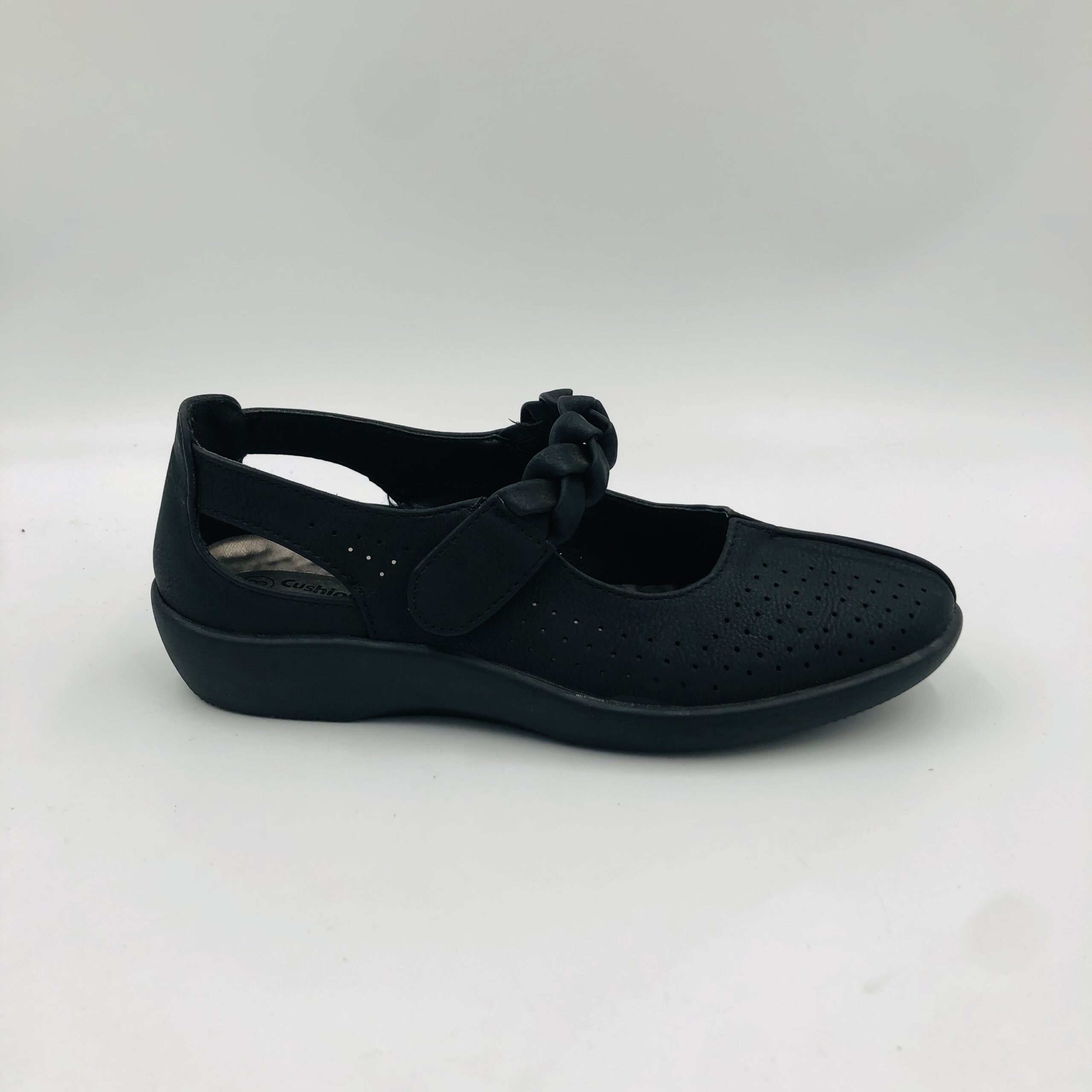 Cushion Walk Lchkfb2 Black Ladies Comfort Shoe - Image 2
