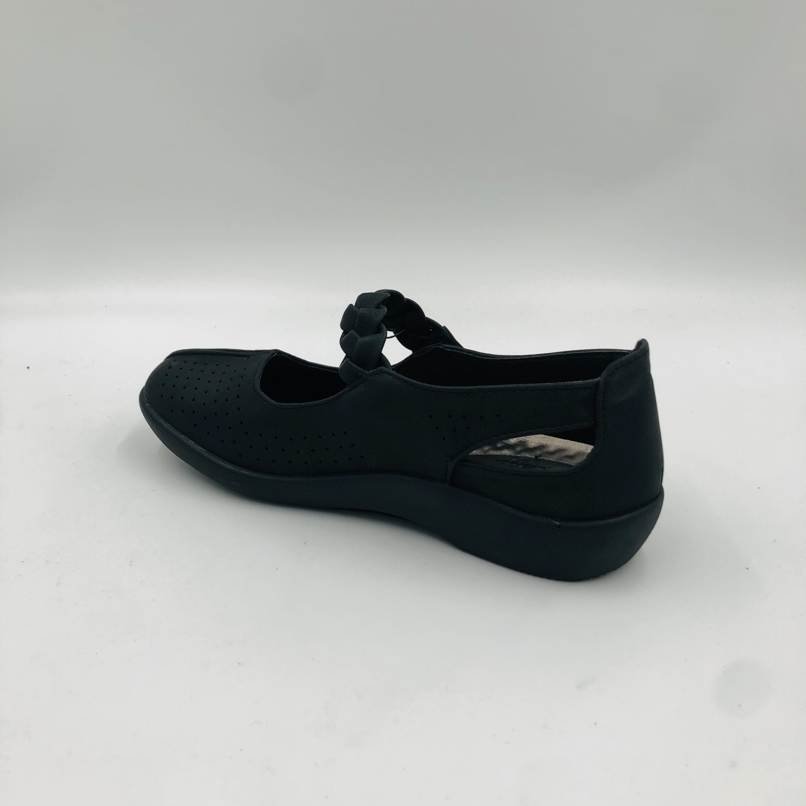 Cushion Walk Lchkfb2 Black Ladies Comfort Shoe - Image 3