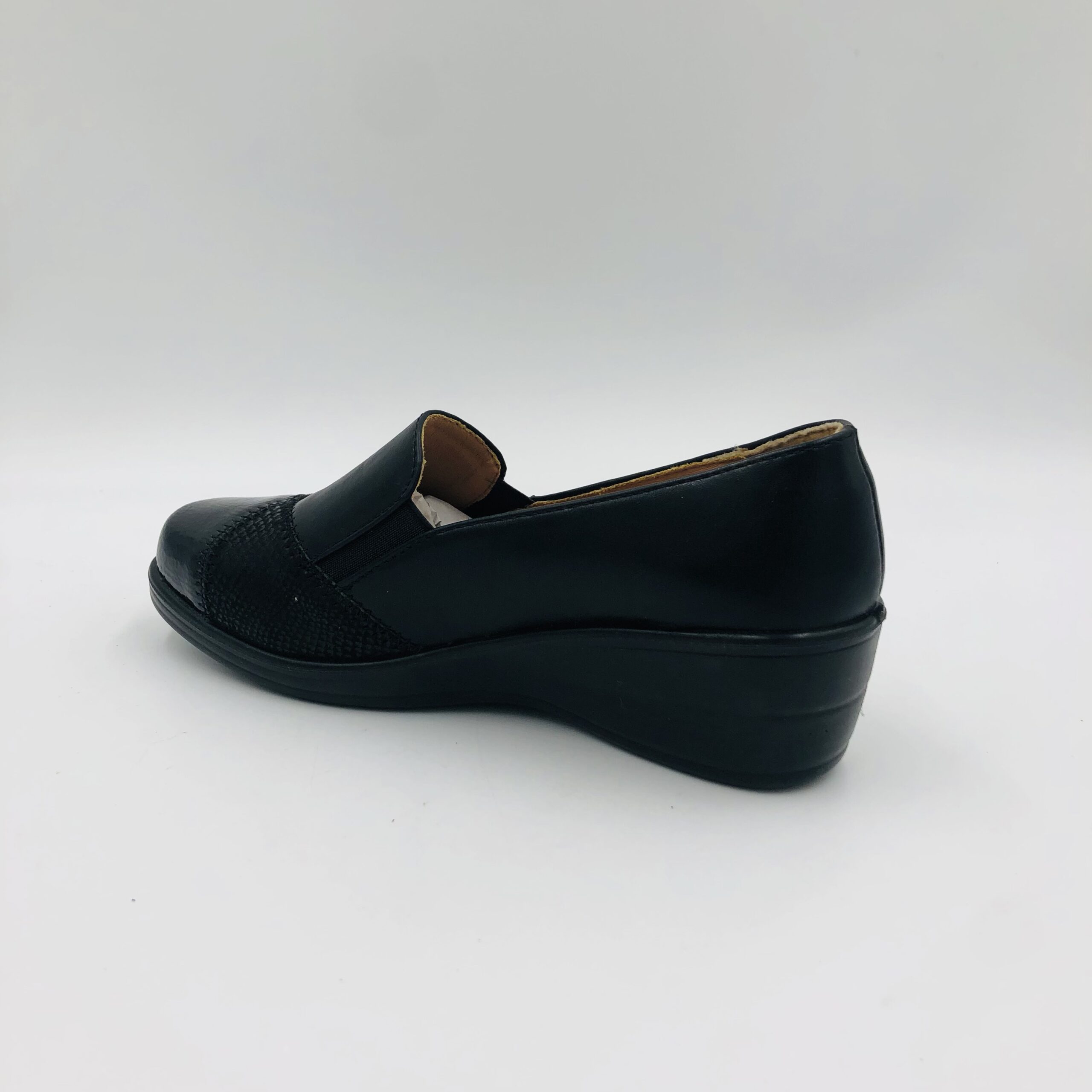 Cushion Walk Lch4205 Black Multi Ladies Comfort Wedge - Image 3