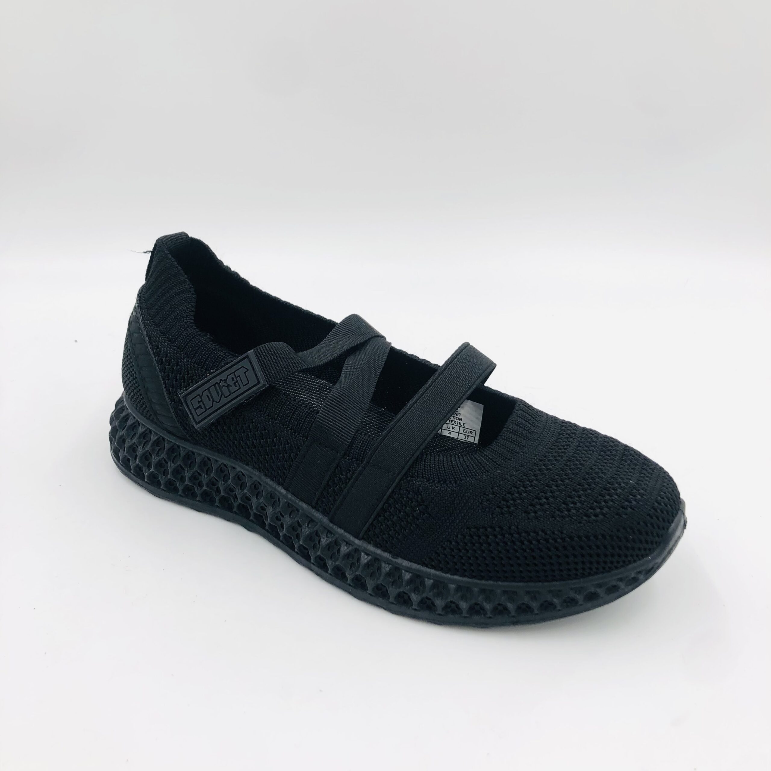 Soviet Ladiez Cruz Black Mono Takkie Pump