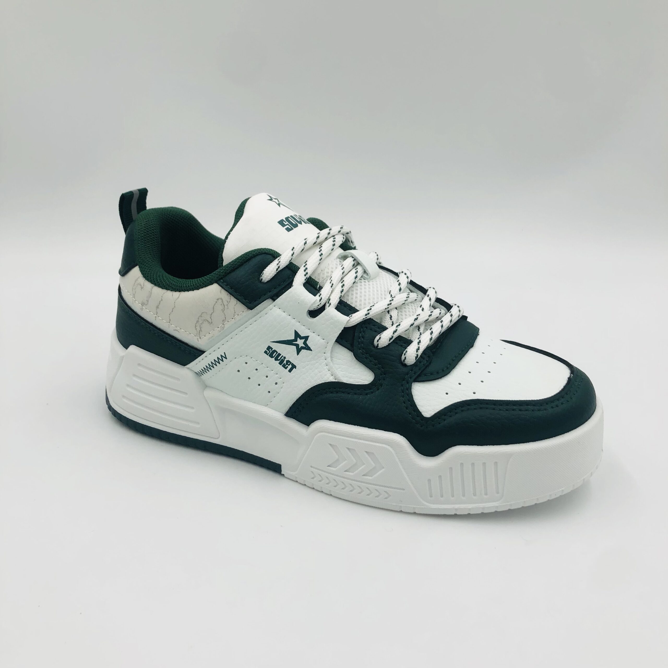 LOVE２８９６ Soviet Mens Major White/Green Rope Lace Sneaker - Shoe World