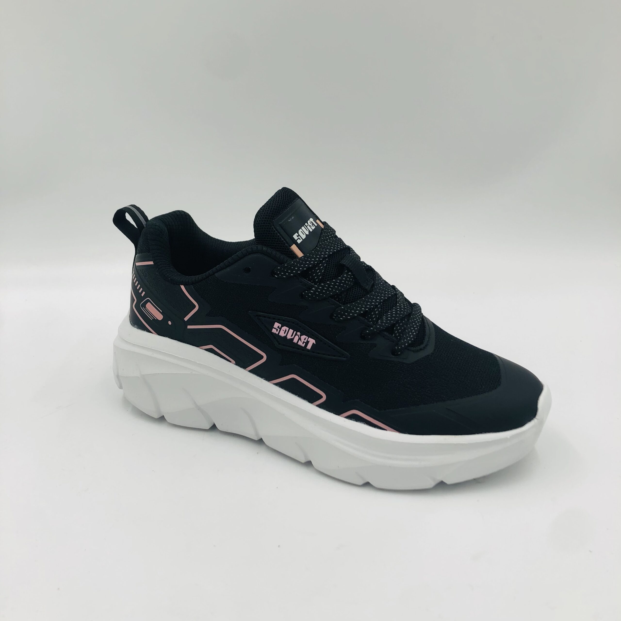 Soviet Ladies Clifton Black/Pink Sneaker