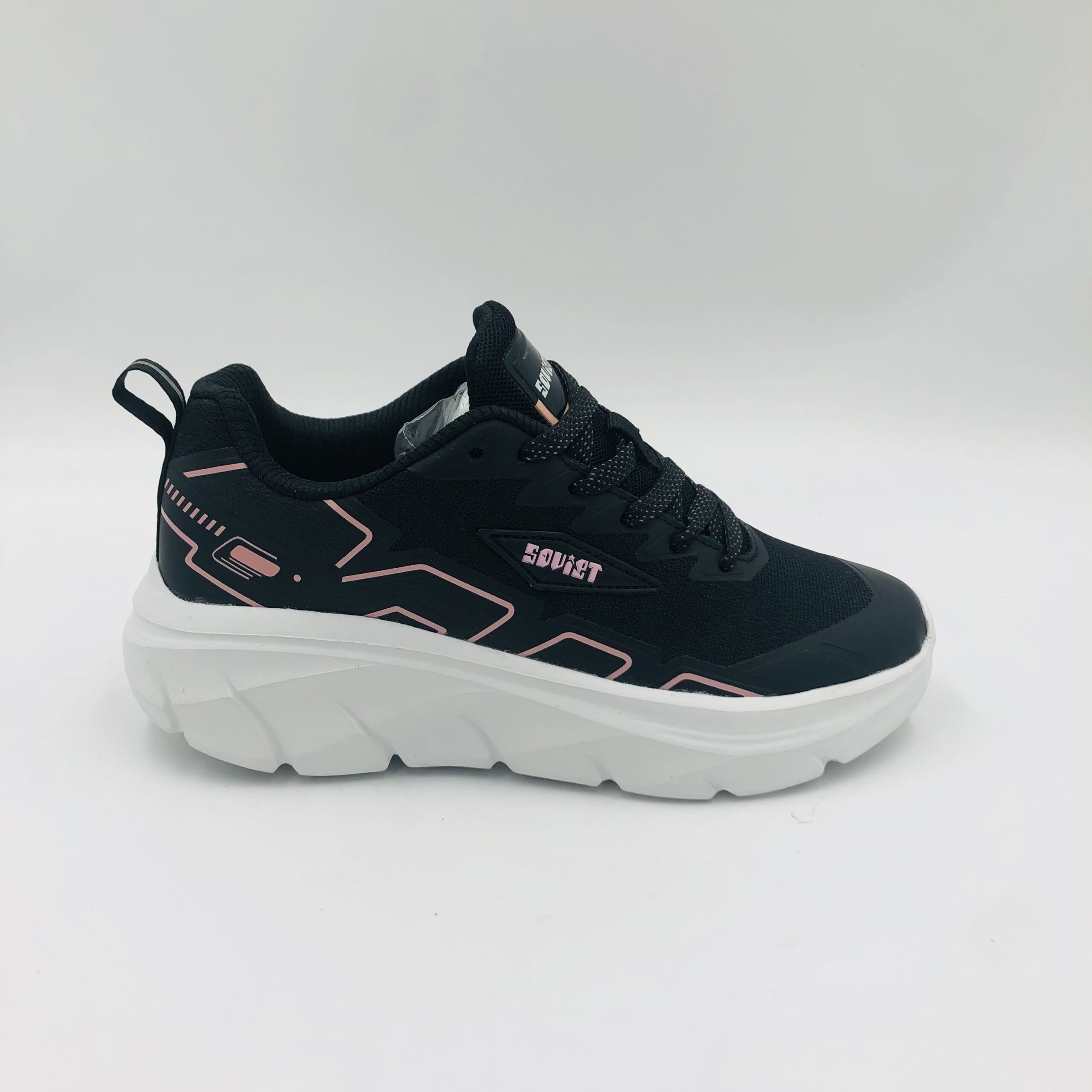 Soviet Ladies Clifton Black/Pink Sneaker - Image 2