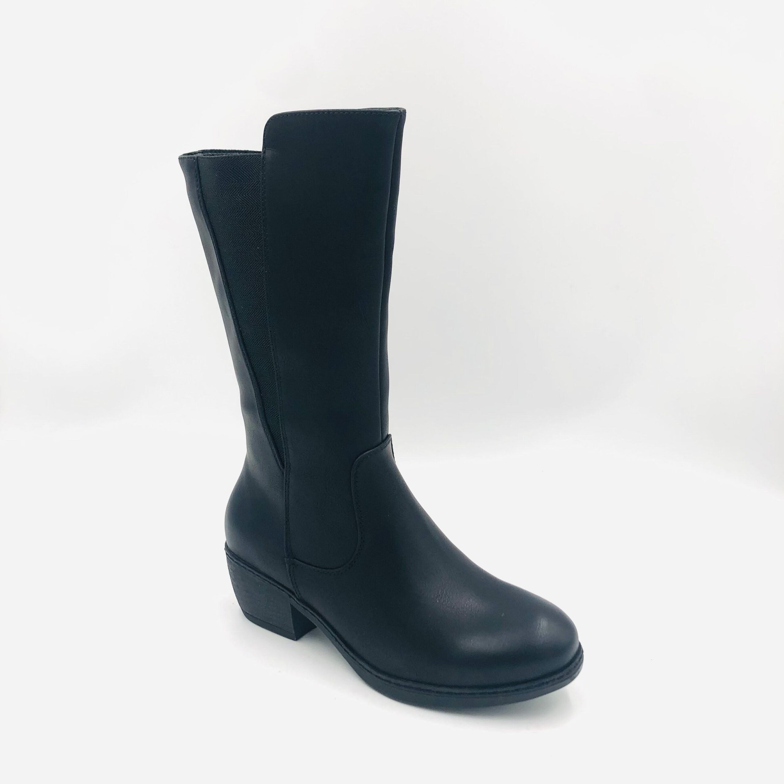 Savoy Lwodj85 Black Ladies Block Heel Boot