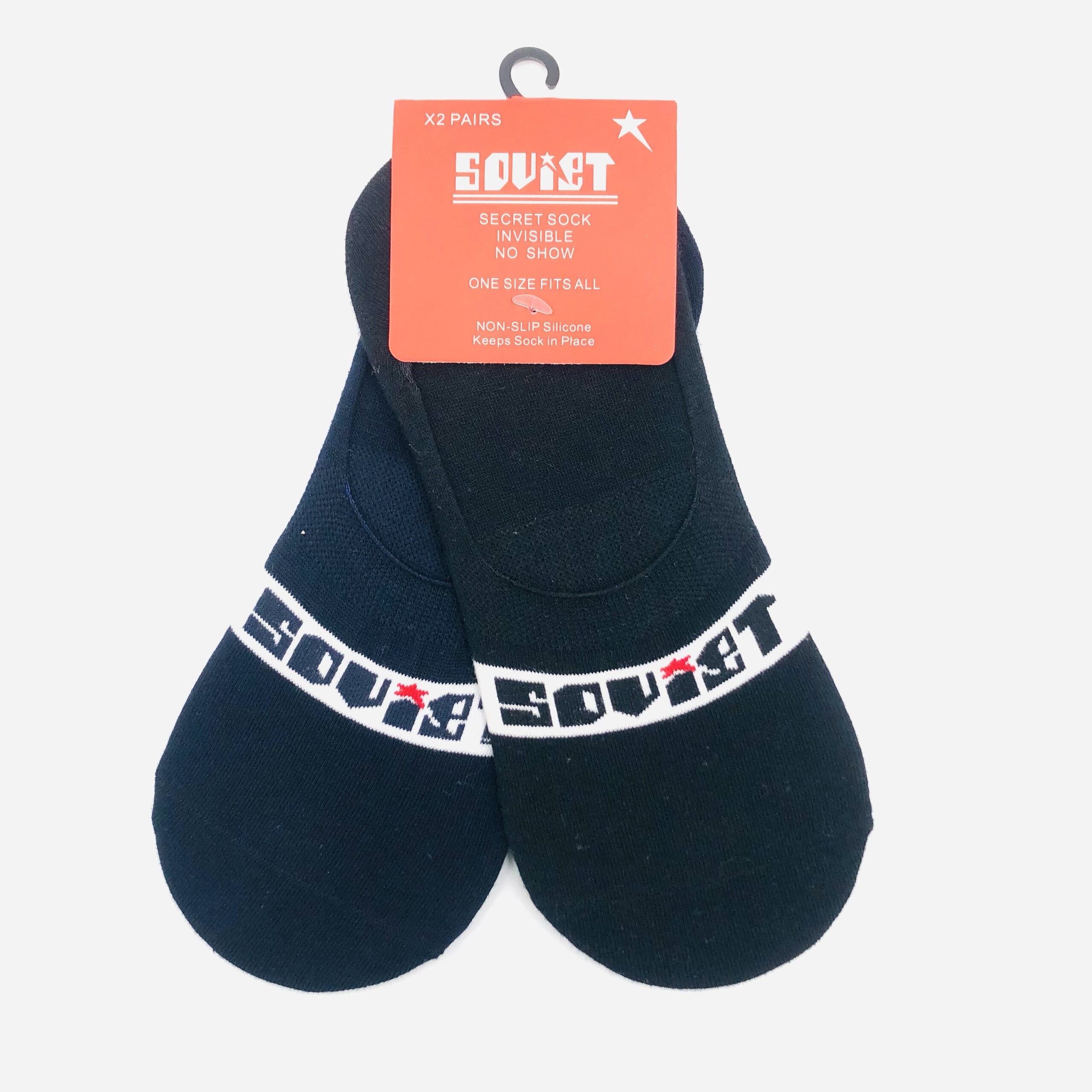 Soviet Hurricane Evo Hidden Socks 2 Pack Navy & Black