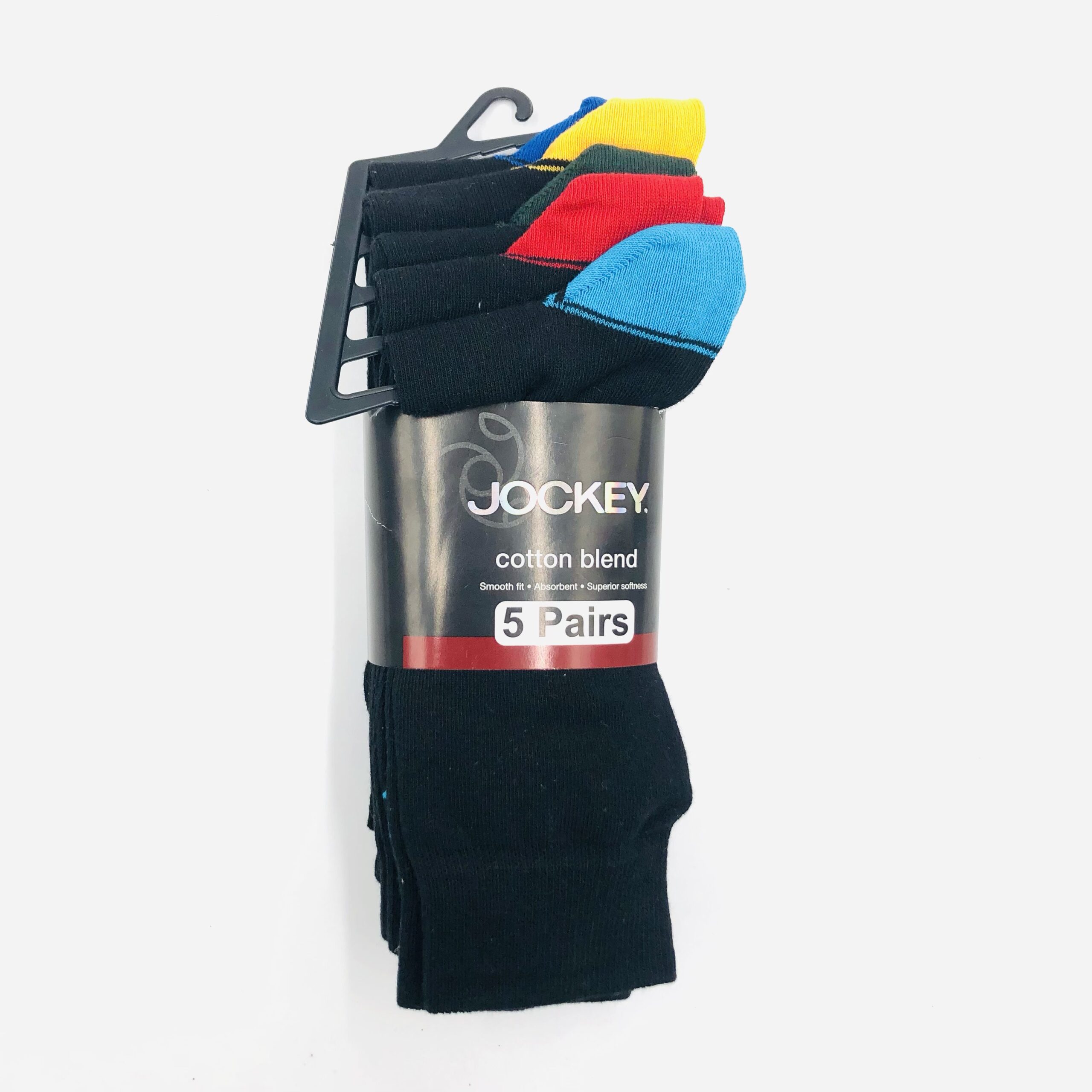 Jockey 5 Pack Bright Heel & Toe Socks