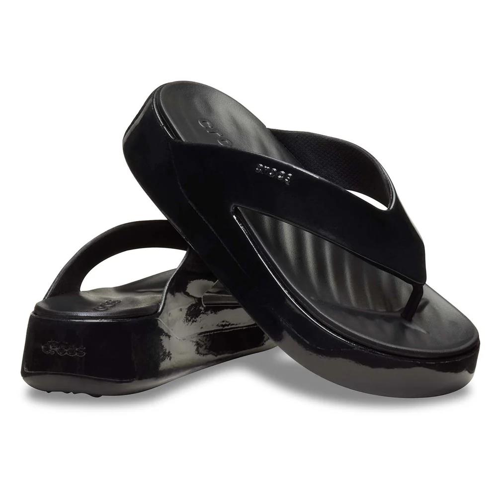 Crocs Getaway Platform Patent Ladies Flip