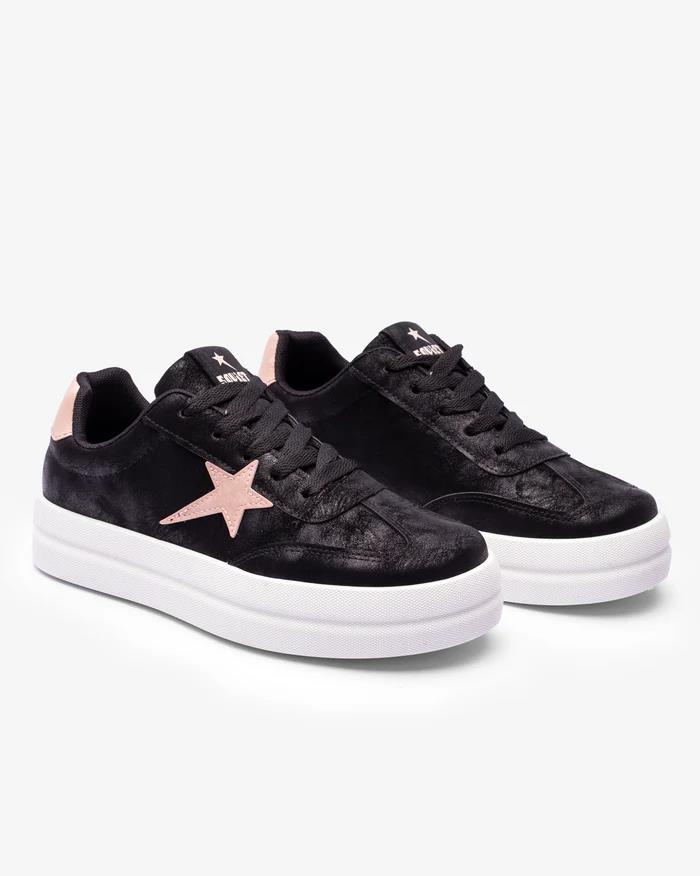 Soviet Ladies Paris Black & Dusty Pink Sneaker