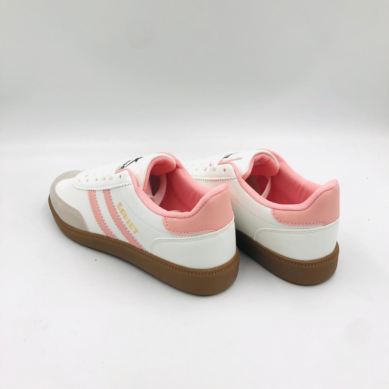 Soviet Ladies Ness White, Pink & Gum Sneaker - Image 3