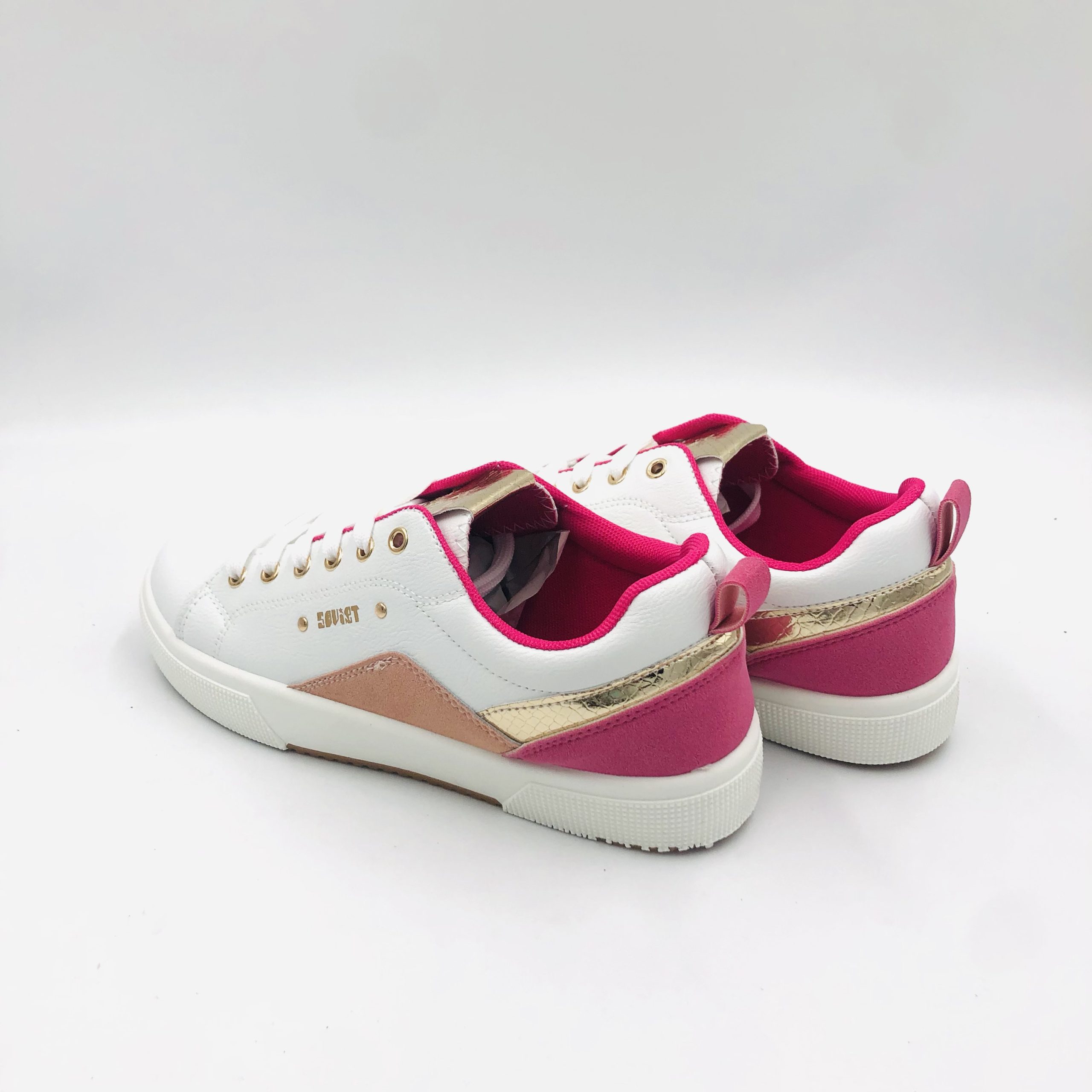 Soviet Ladies Coco Blanco White, Pink & Fuscia Sneaker - Image 2