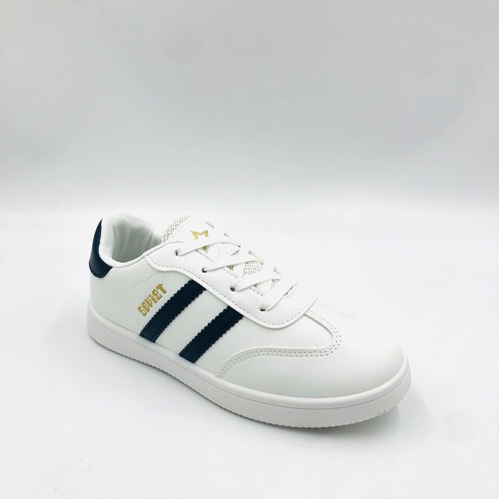 Soviet Youths Isla White & Navy Sneaker