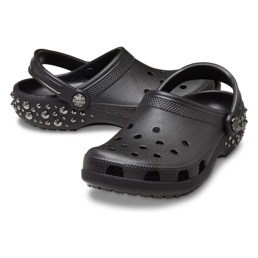 Crocs Ladies Black Classic Studded Clog - Image 4