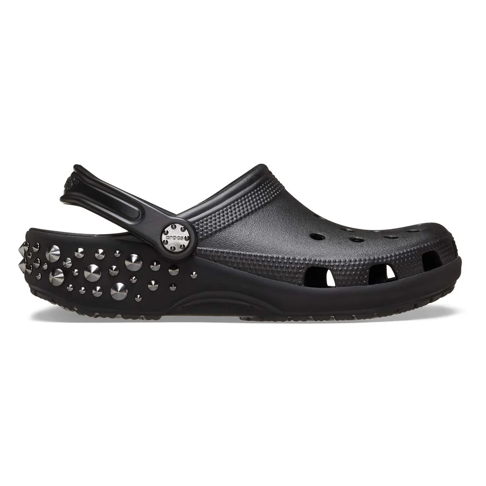 Crocs Ladies Black Classic Studded Clog - Image 2