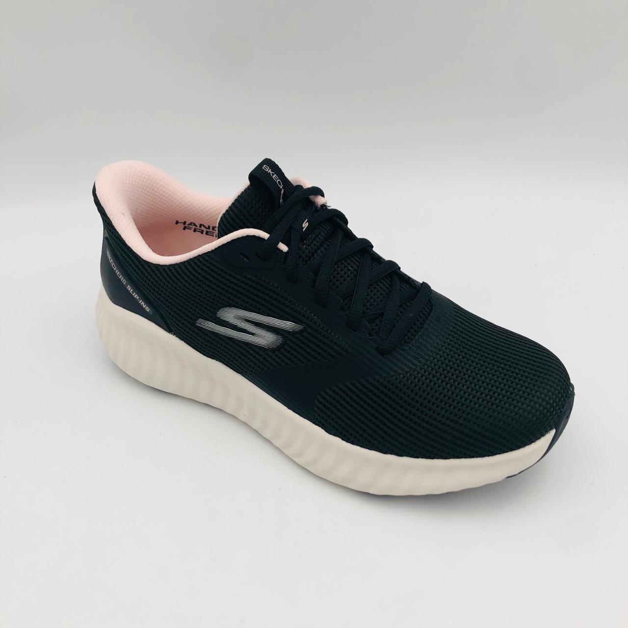 Skechers Go Run Now 129370 Black Pink Ladies Runner