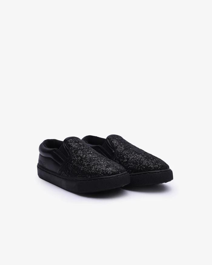 Soviet Kids Nala Black Glitter Slip-On