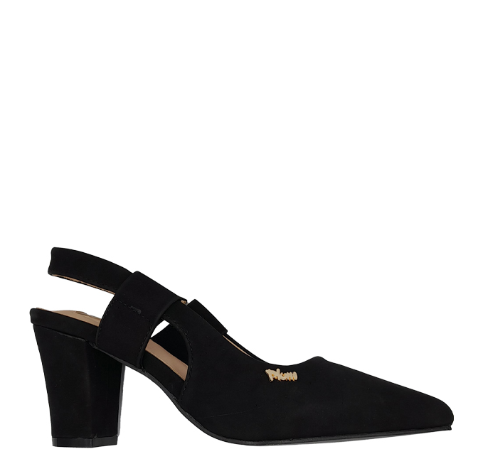 Plum Amber Ladies Sling Shoe Black - Image 2