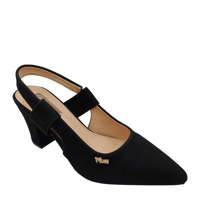 Plum Amber Ladies Sling Shoe Black