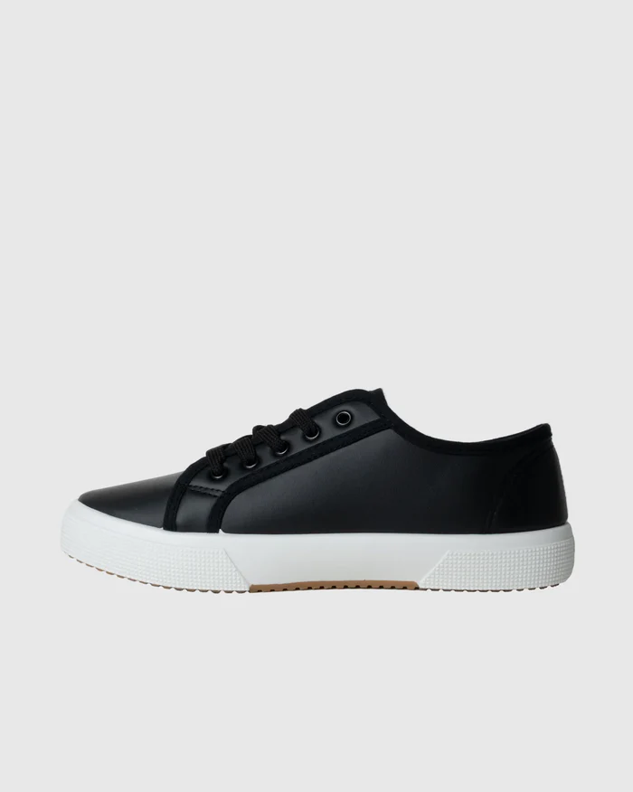 Soviet Ladies Rosewood Black Lace-Up Sneaker - Image 3