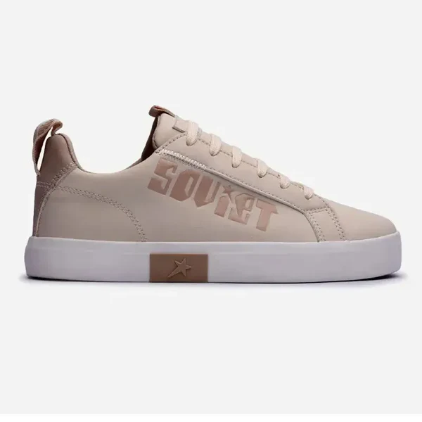 Soviet Ladies Hollywood Cream Stone Court Sneaker - Image 2