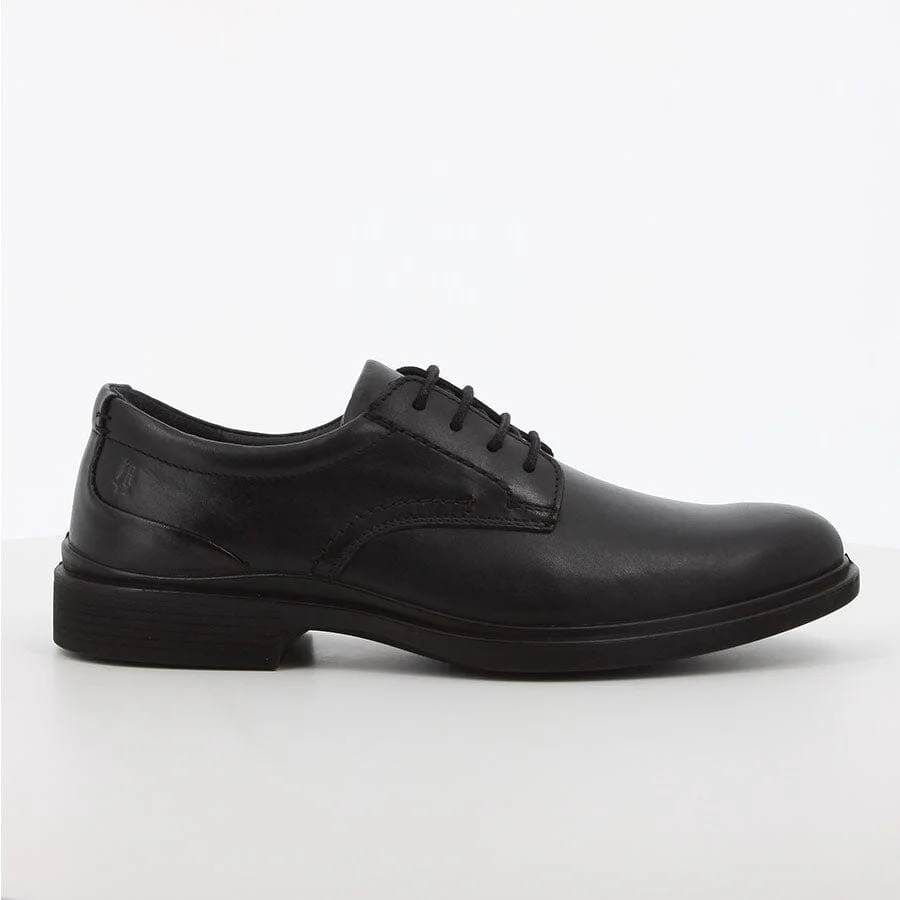 Hush Puppies Victor Black Mens Leather Shoe - Image 2