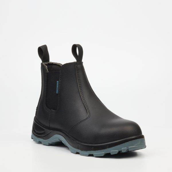 Grittgear Mangano Black Leather Safety Boot