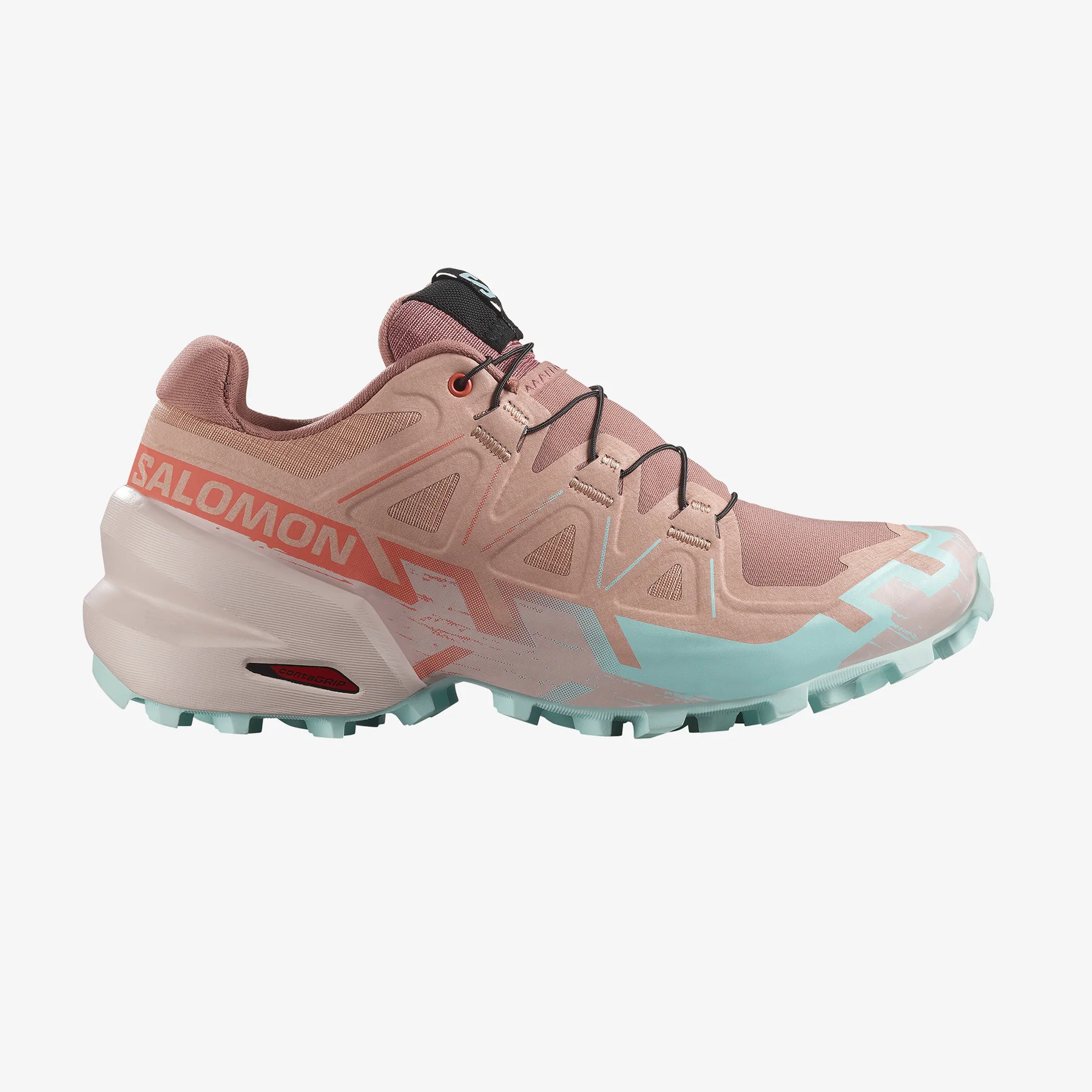 Salomon Ladies Speed Cross 6 Rose Violet Aqua - Image 5