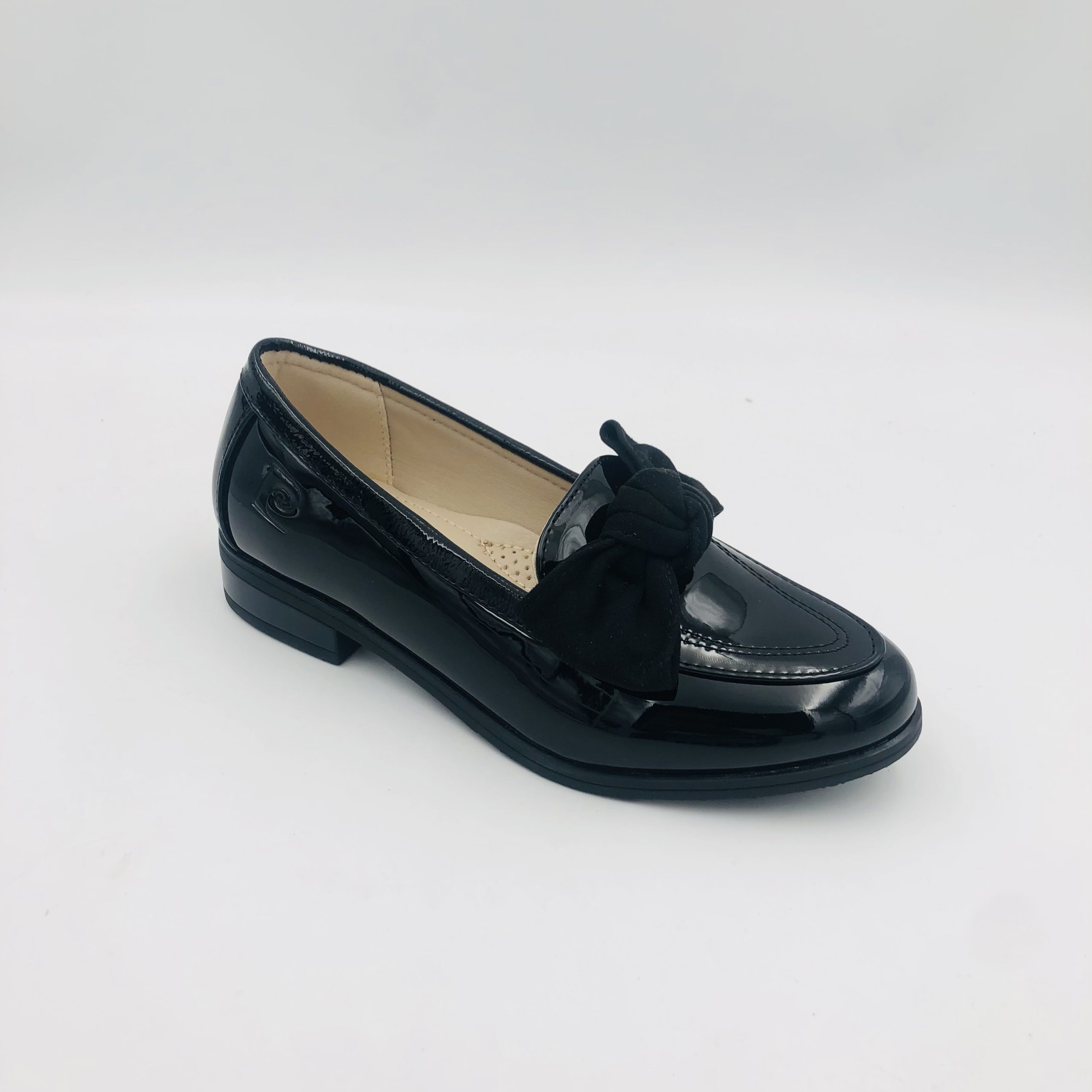 Pierre Cardin Leandra 20 Black Patent Ladies Bow Loafer