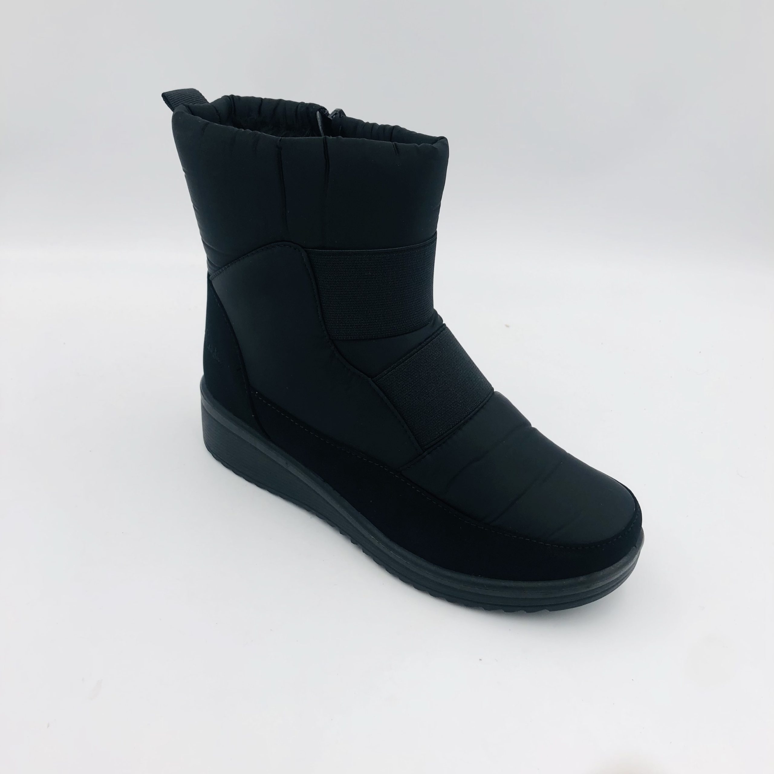 Pierre Cardin Christelle 6 Black Ladies Fur Lined Puffer Boot