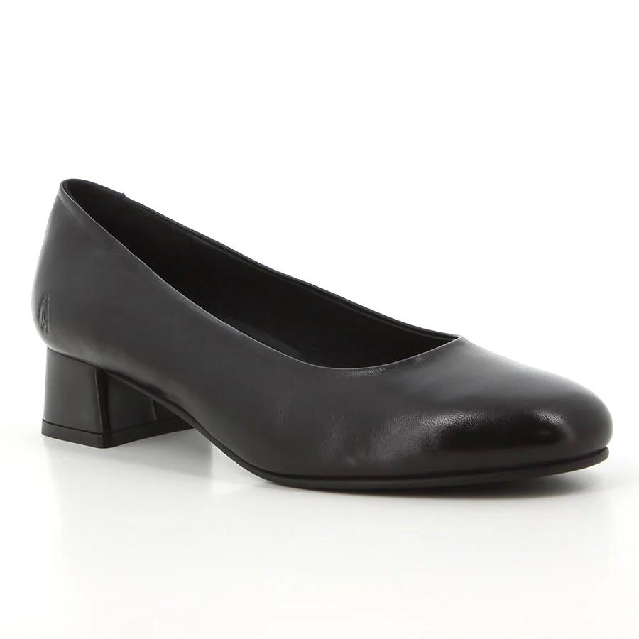 Hush Puppies Calypso Black Ladies Low Block Heel