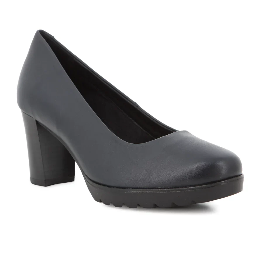 Hush Puppies Shining Black Ladies Heel
