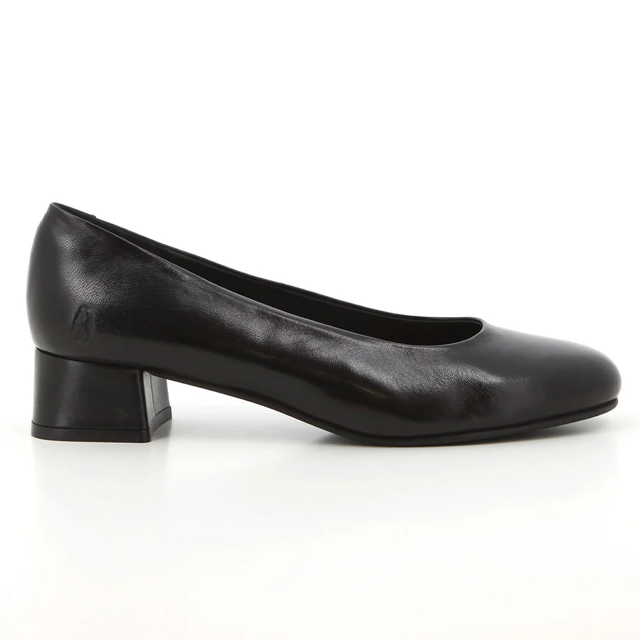Hush Puppies Calypso Black Ladies Low Block Heel - Image 2