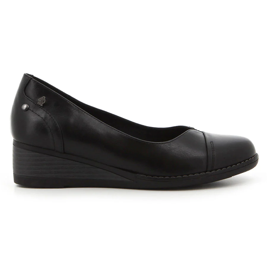 Soft Walden By Hush Puppies Black Basic Wedge Shoe - Image 2