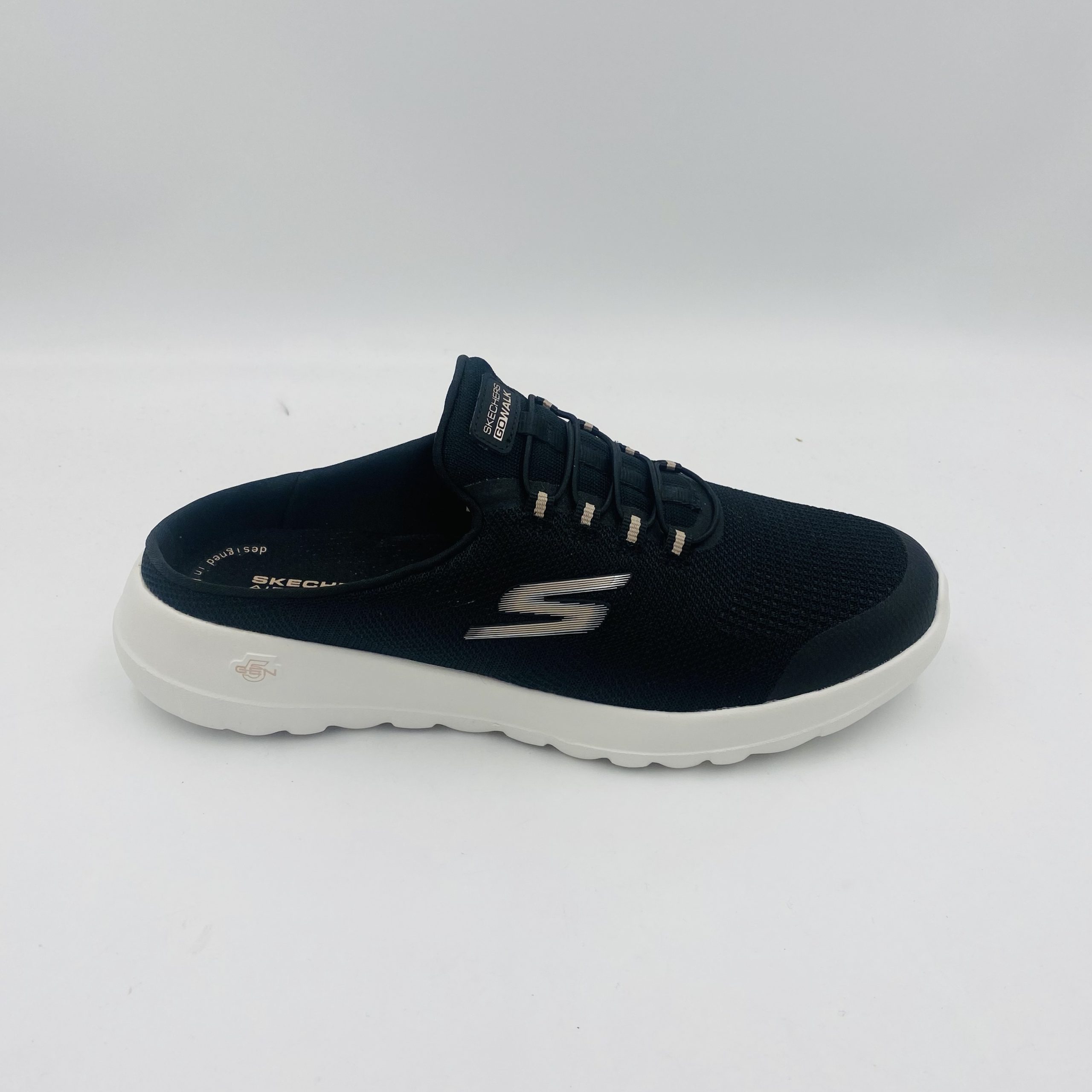 Skechers 124683 Go Walk Joy Black Rose Gold Ladies Pushin - Image 2