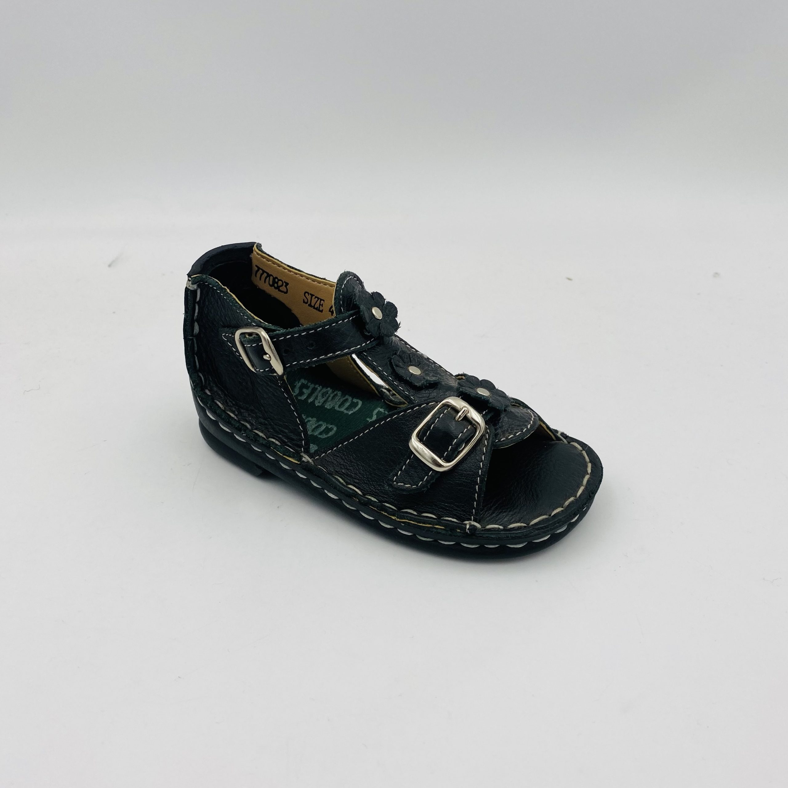 Cobbles Nc202 Black Toddlers Sandal