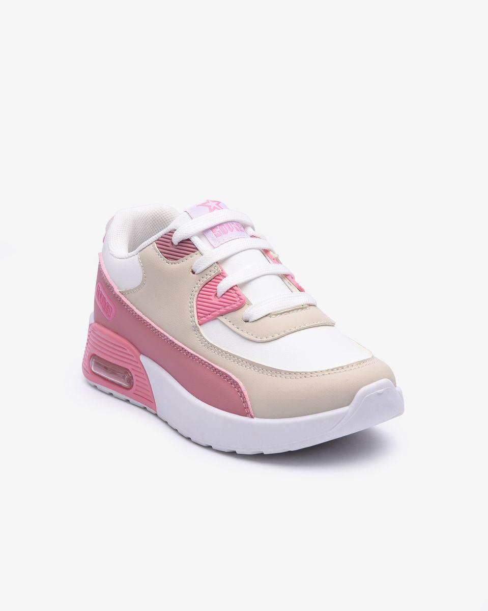 Soviet Bigger Kids Maxim White/Pink/Cream Sneaker