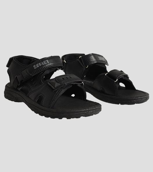 Soviet Mens Challenger Black Velcro Sandal