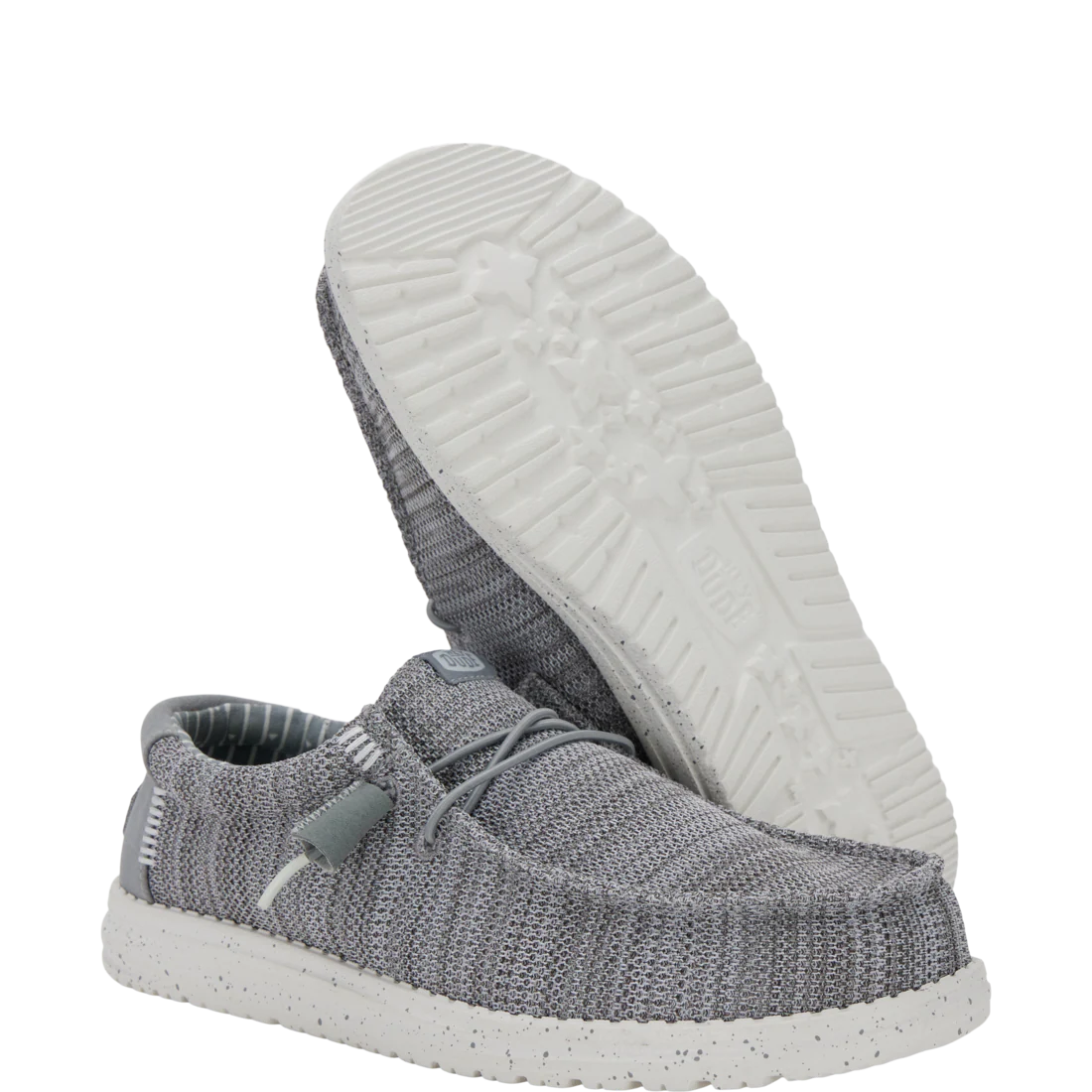 Hey Dude Wally Stretch Sox Grey Mens Shoe