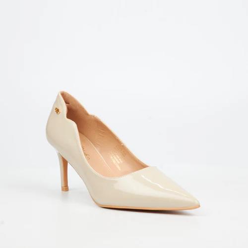 Miss Black Nola 5 Bone Ladies Patent Mid Heel