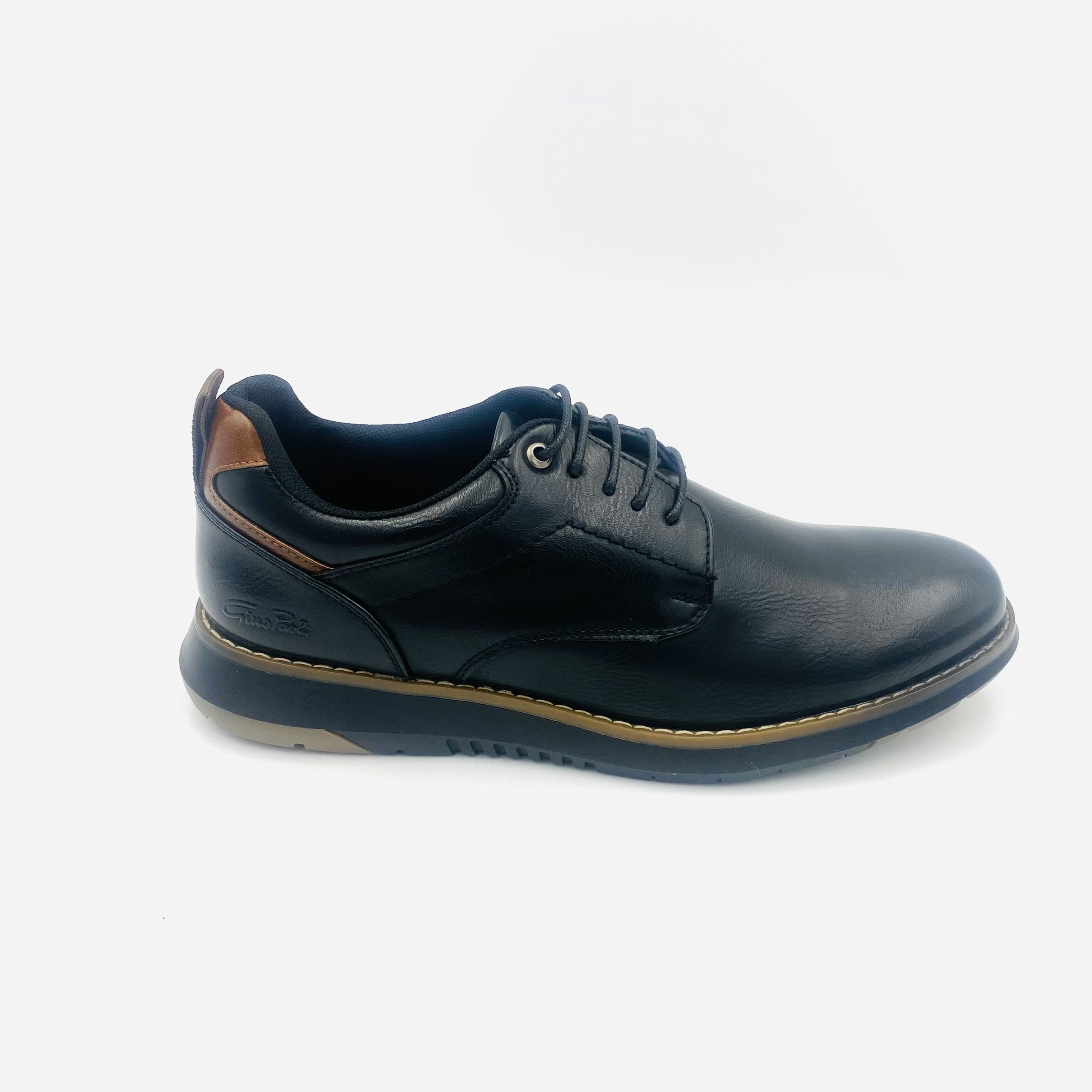 Gino Paoli 216 Black Mens Casual Lace Up - Image 2