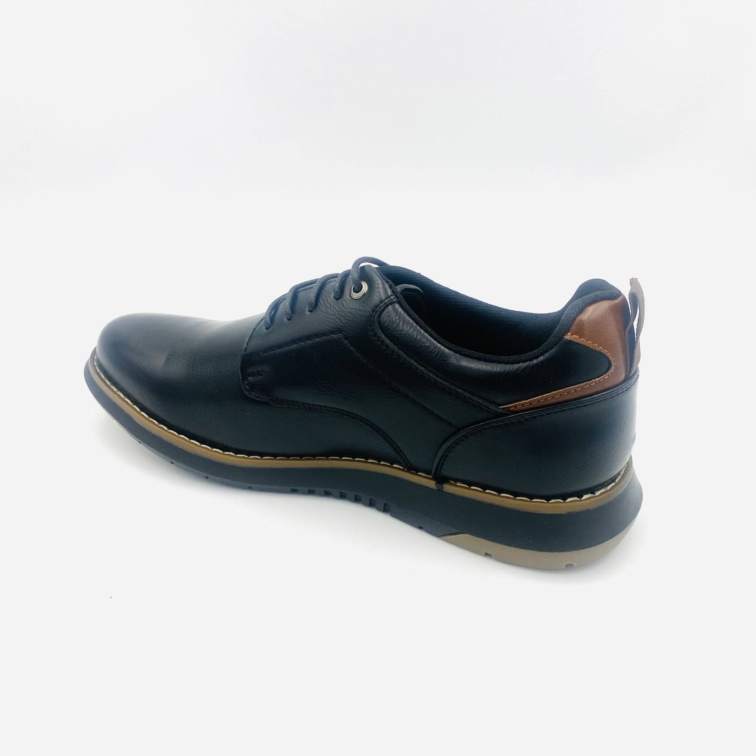 Gino Paoli 216 Black Mens Casual Lace Up - Image 3