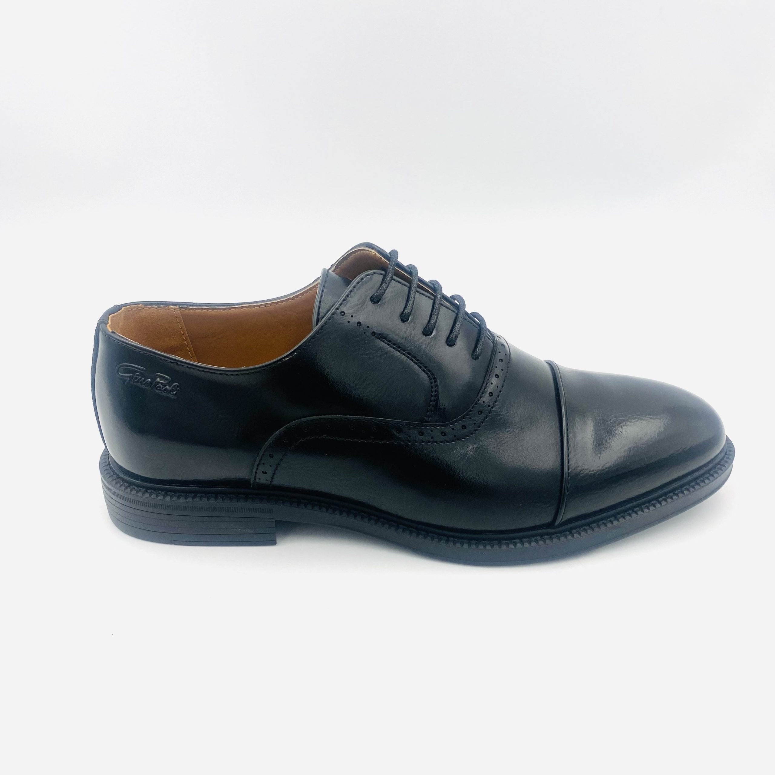 Gino Paoli 203 Black Classic Mens Laceup Shoe - Image 2