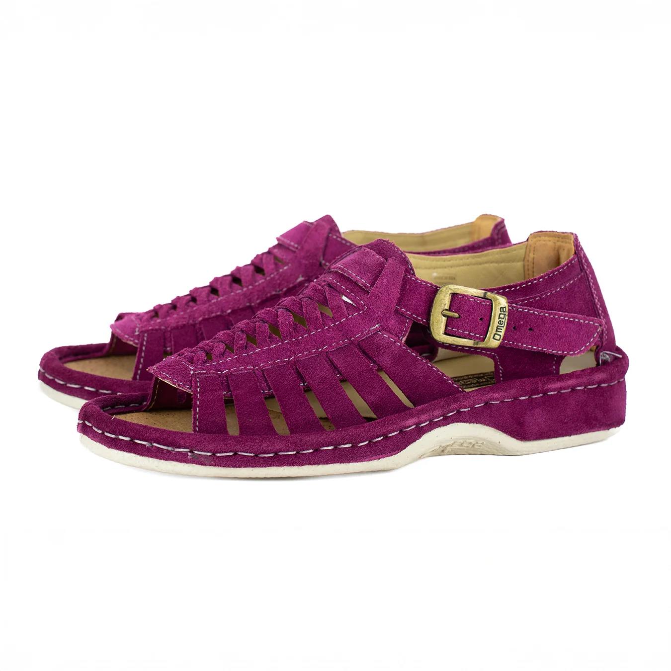 Omega Kgosi Cerise Madrid Suede Unisex Sandal