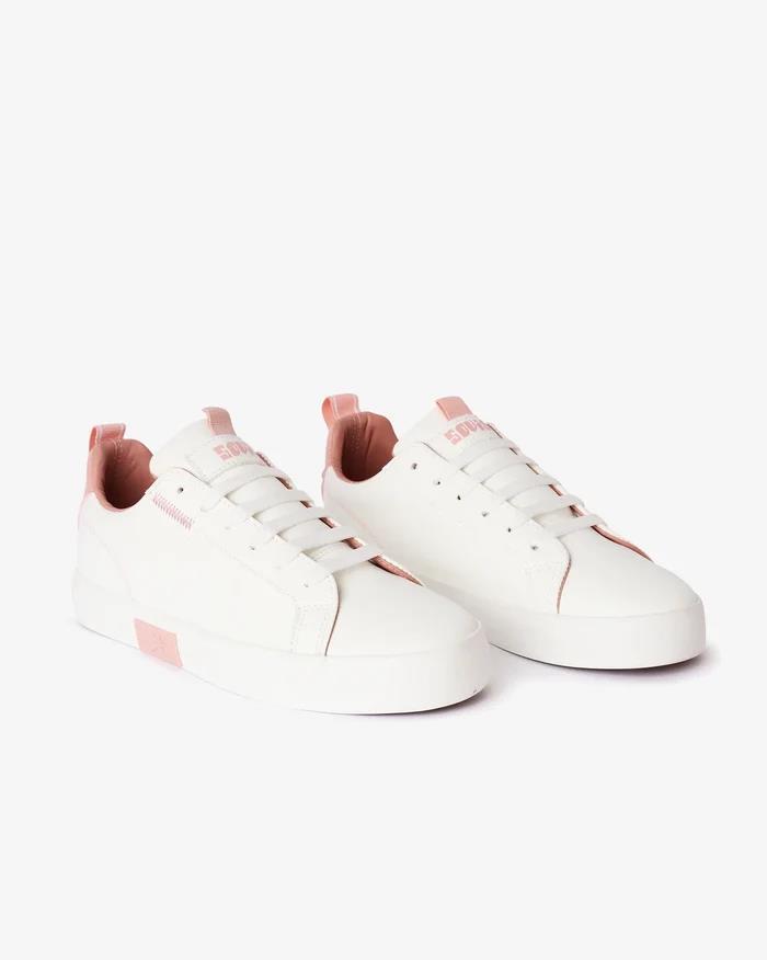 Soviet Ladies Hollywood Sneaker White And Dusty Pink