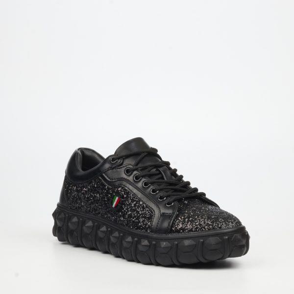 Mazerata Pigale 10 Black Rhinestone Sneaker